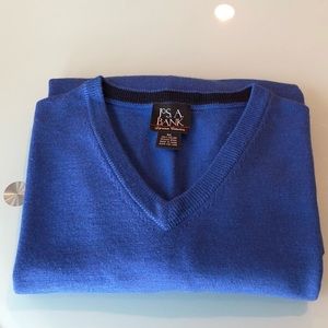 Jos. A. Banks electric blue Italian wool sweater